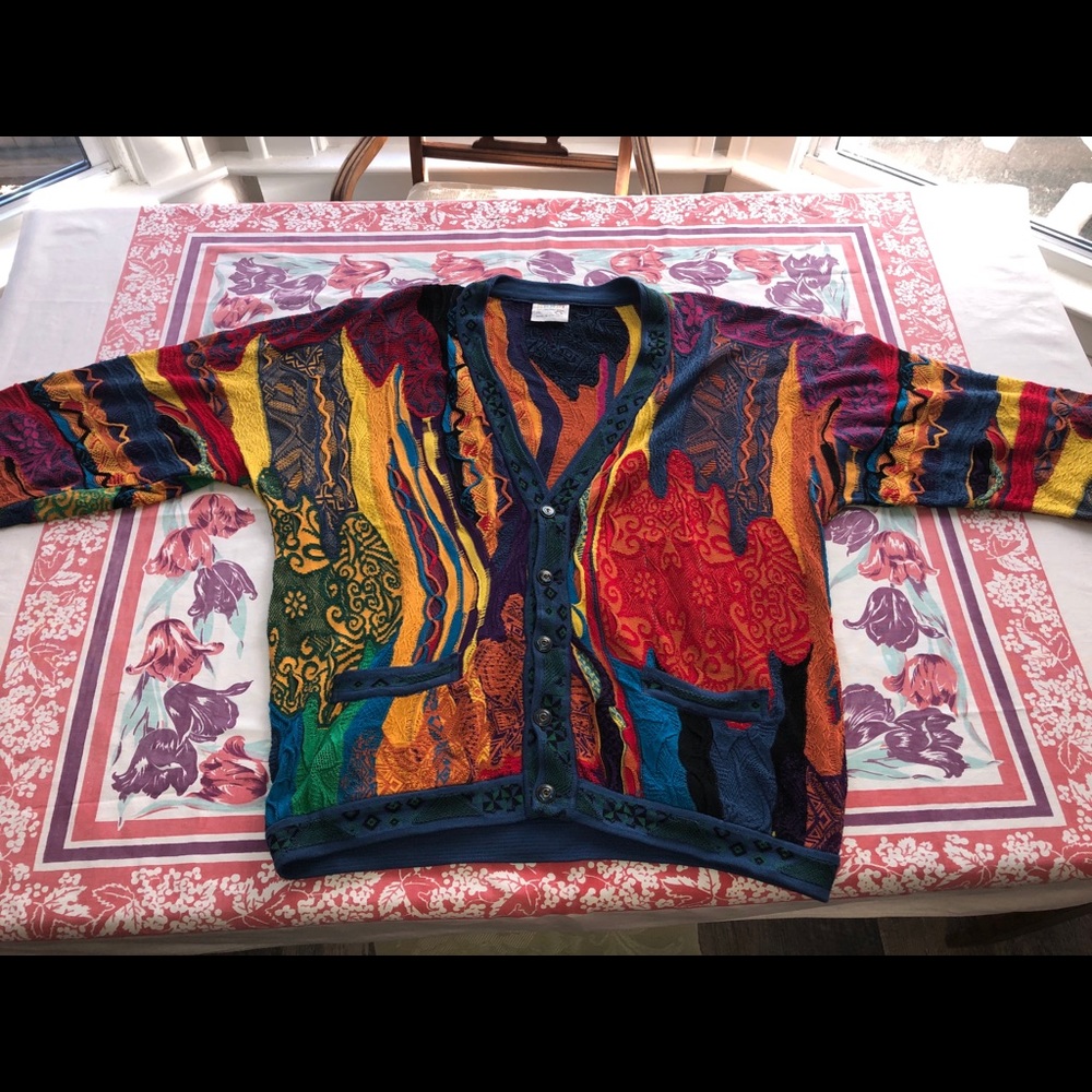 Used XL multi colored knit COOGI sweater